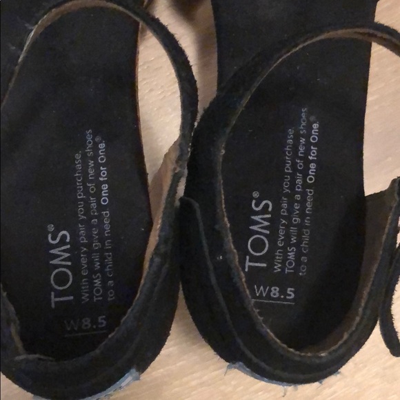 Toms suede open toed wedges - Picture 4 of 6